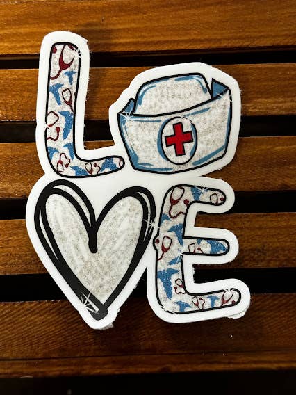 Love Nurse Waterproof/UV Resistant Sticker for wholesale by Sweet tea and Grace
