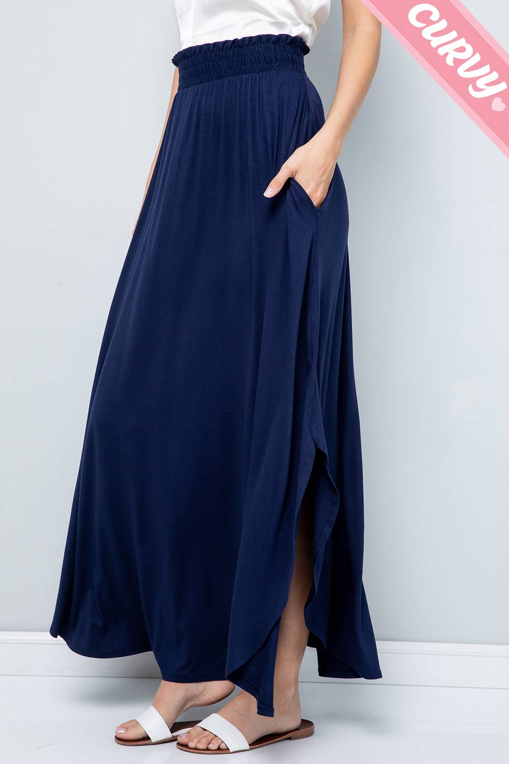 Sweet Lovely by Jen - Wholesale Skirt - Women's - PLUS SIZE KNIT JERSEY MAXI SKIRT47