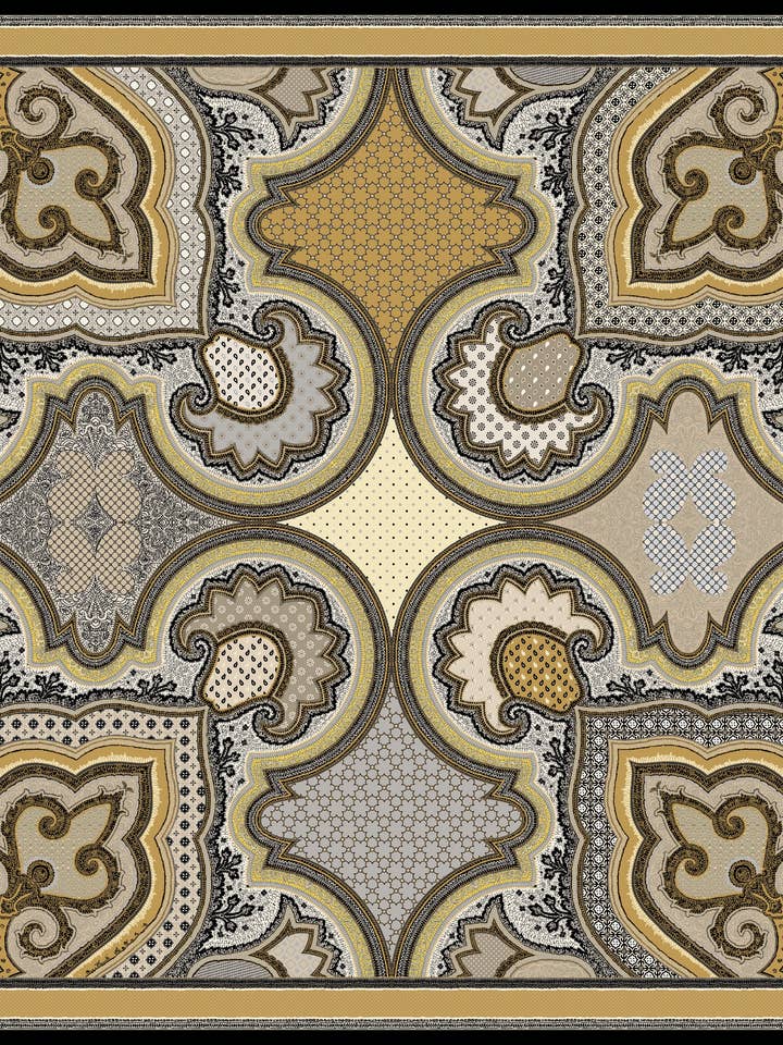 Seidenschal 90*90 Seide Gold für den Großhandel von L'OFFICIEL SRL