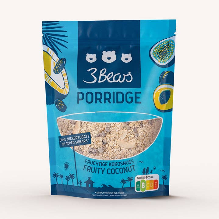 Fruitig ontbijt met kokospap zonder toegevoegde suikers VE6 voor wholesale door 3Bears