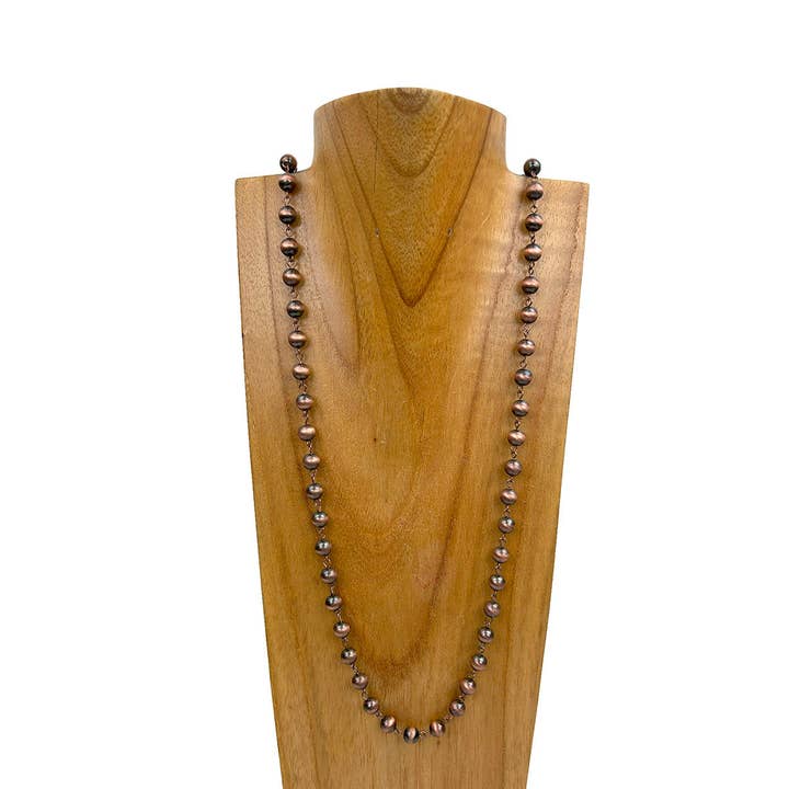 NKY250121-82 34 tommer kobbermetal med Navajo perlekæde Halskæde for engroshandel hos Western Elite Jewelry