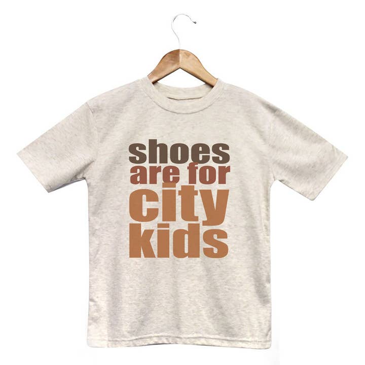 "Sapatos são para crianças da cidade" Roupa de Criança para Acampamento de Verão na Natureza por atacado de Barefoot Baby