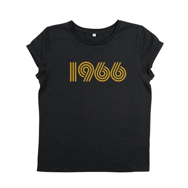 1966 Tshirt Black & Gold for wholesale by Disko Kids