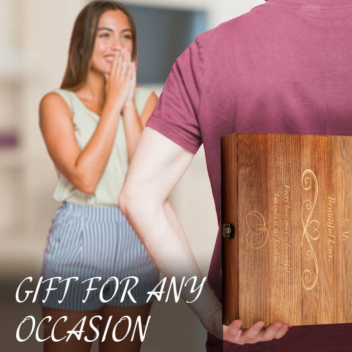 The Wine Savant / Khen Glassware - Wholesale Gift box - Anniversary, Birthday & Everyday 24K Gold Rose Love Box6