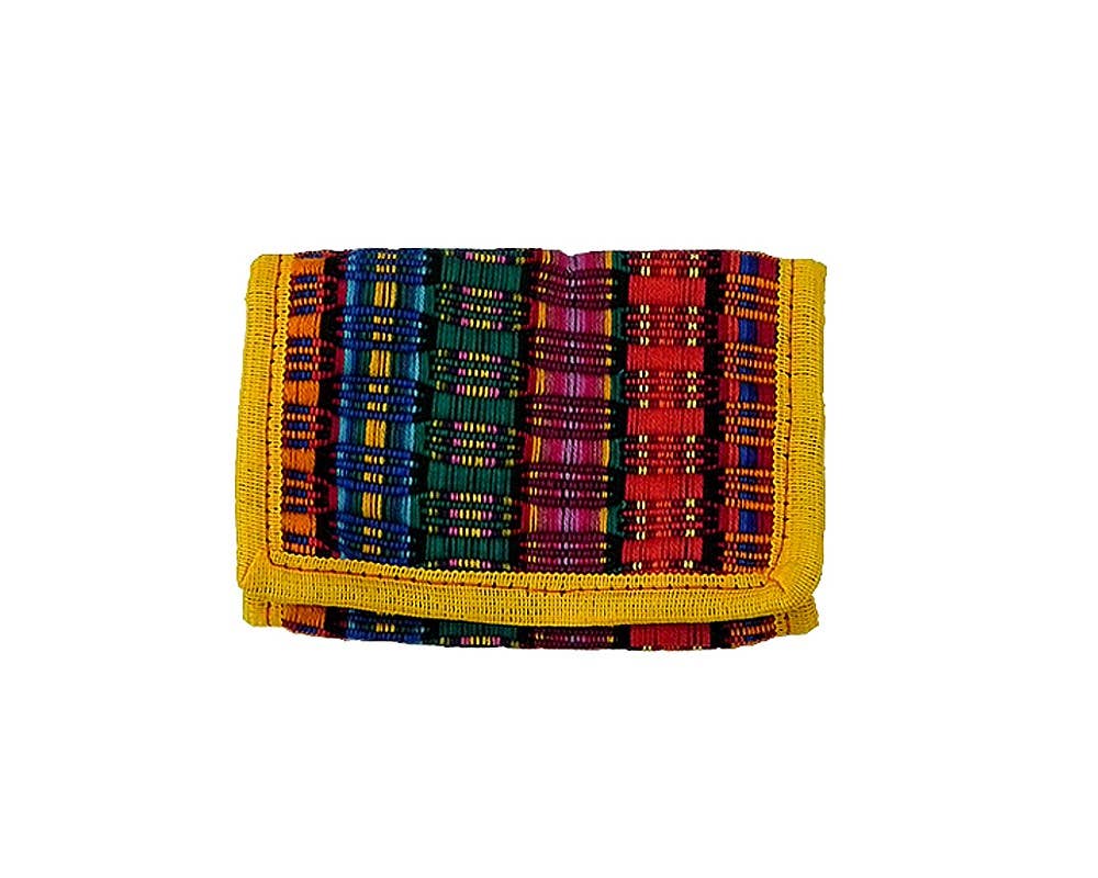 Pichincha - Wholesale Wallet - Women's - Woven Striped Guatemalan Velcro Trifold Wallet6