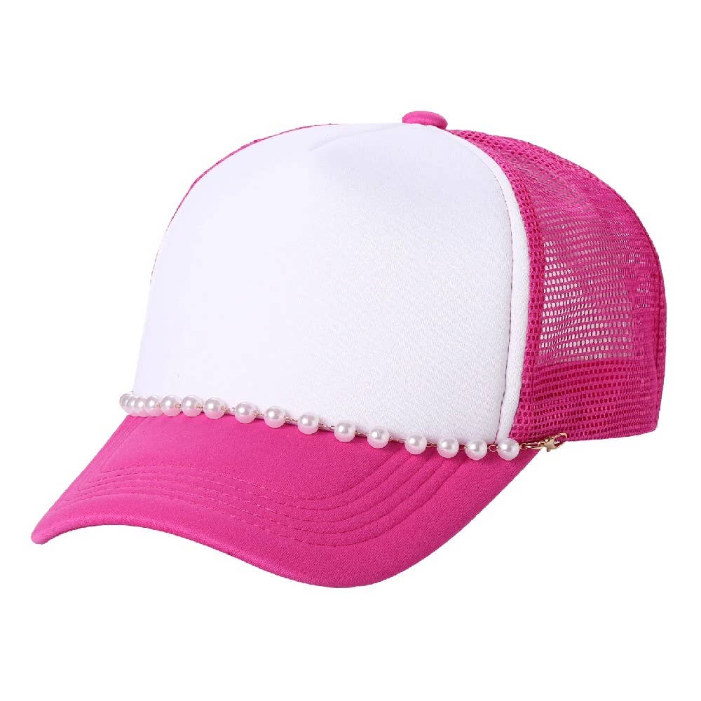DOBBI - Wholesale Trucker Hat - Women's - Trucker Mesh Pearl Caps2