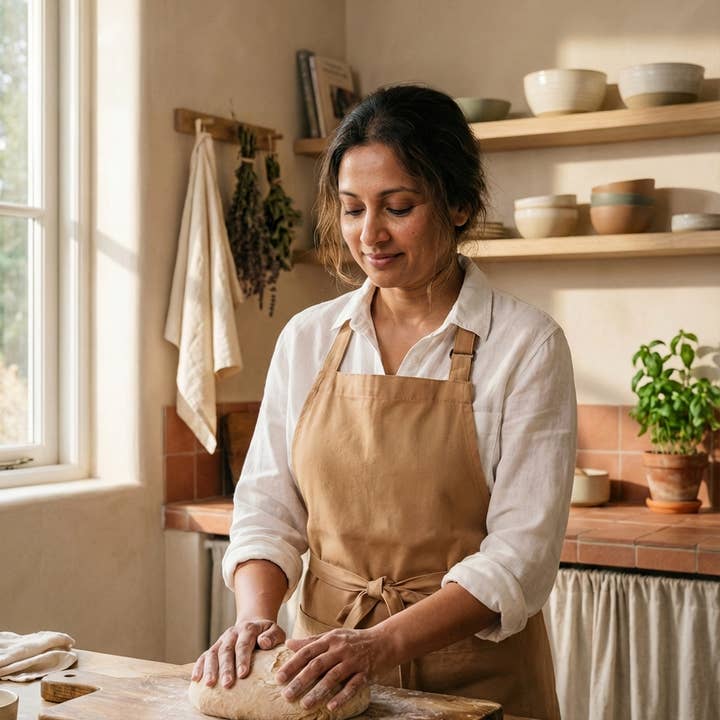 Brown Organic Cotton Apron – 100% Natural Kitchen & Garden for wholesale by Pure Mitti