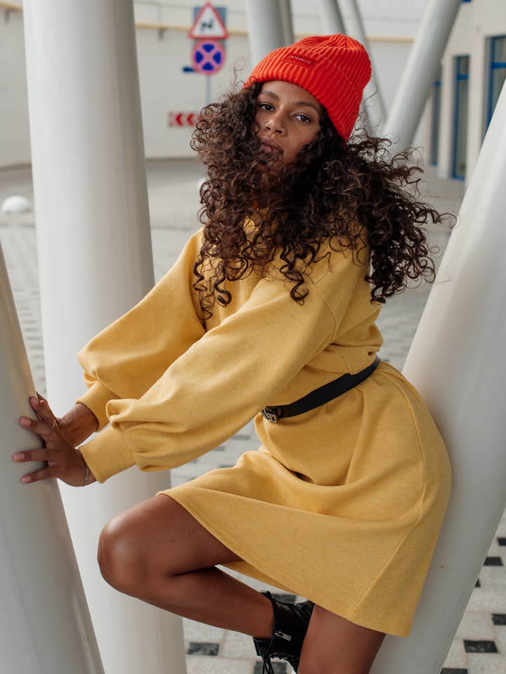 Vestido recto angora para venta al por mayor de Azuri