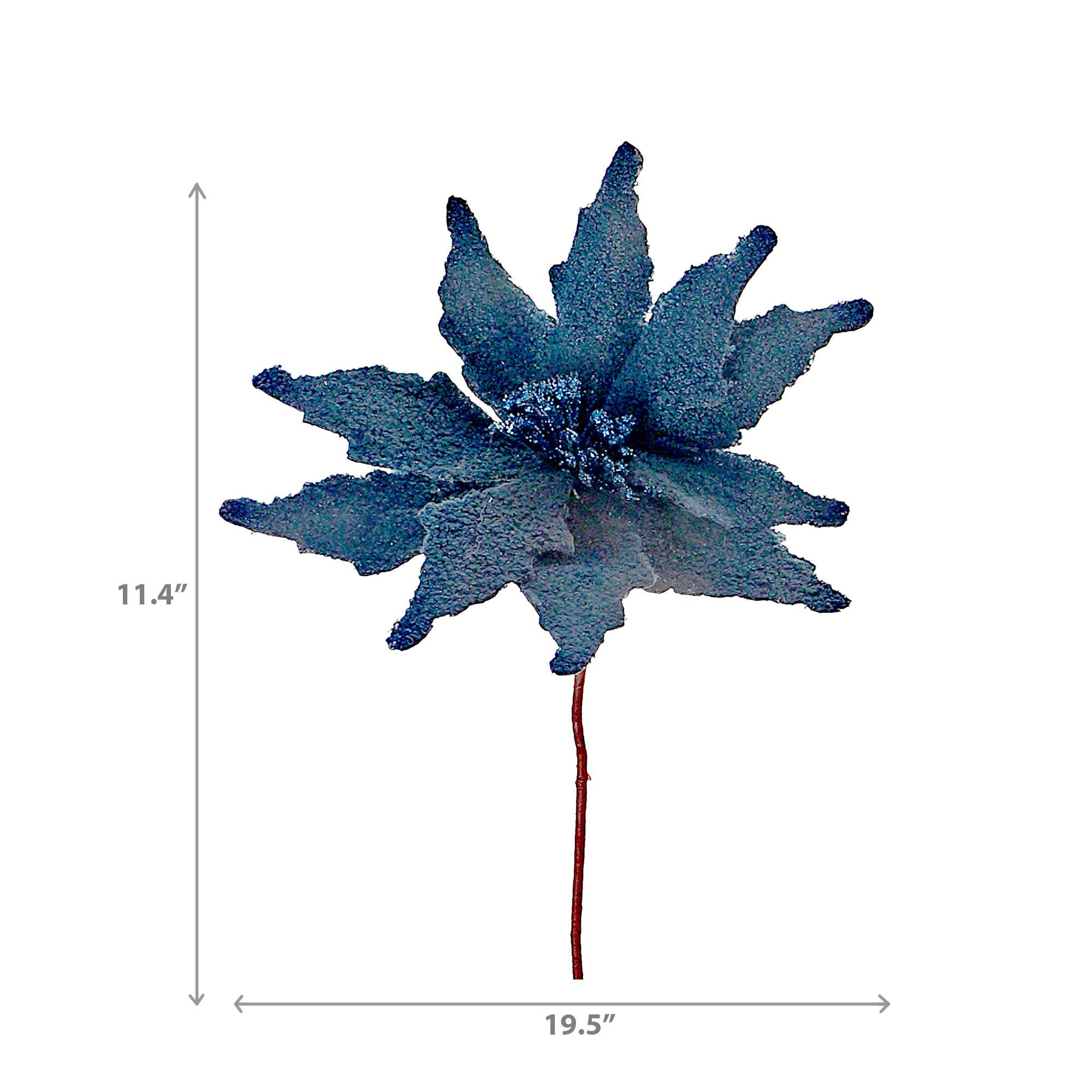 IH Casa Decor - Wholesale Artificial flowers - SHERPA POINSETTIA PICK (GREY)2