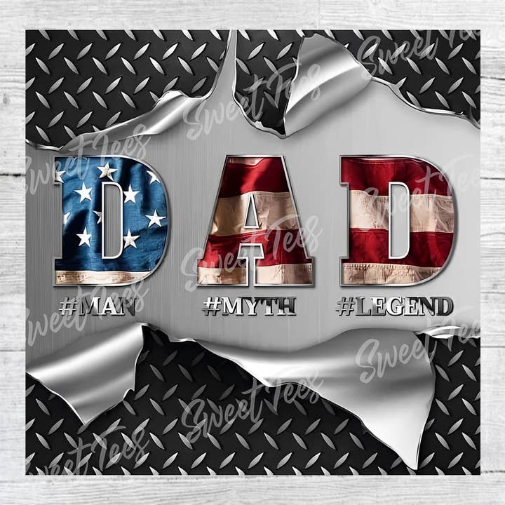 Dad Man Myth Legend American Becher, Sublimationstransfer für den Großhandel von Sweet Tees