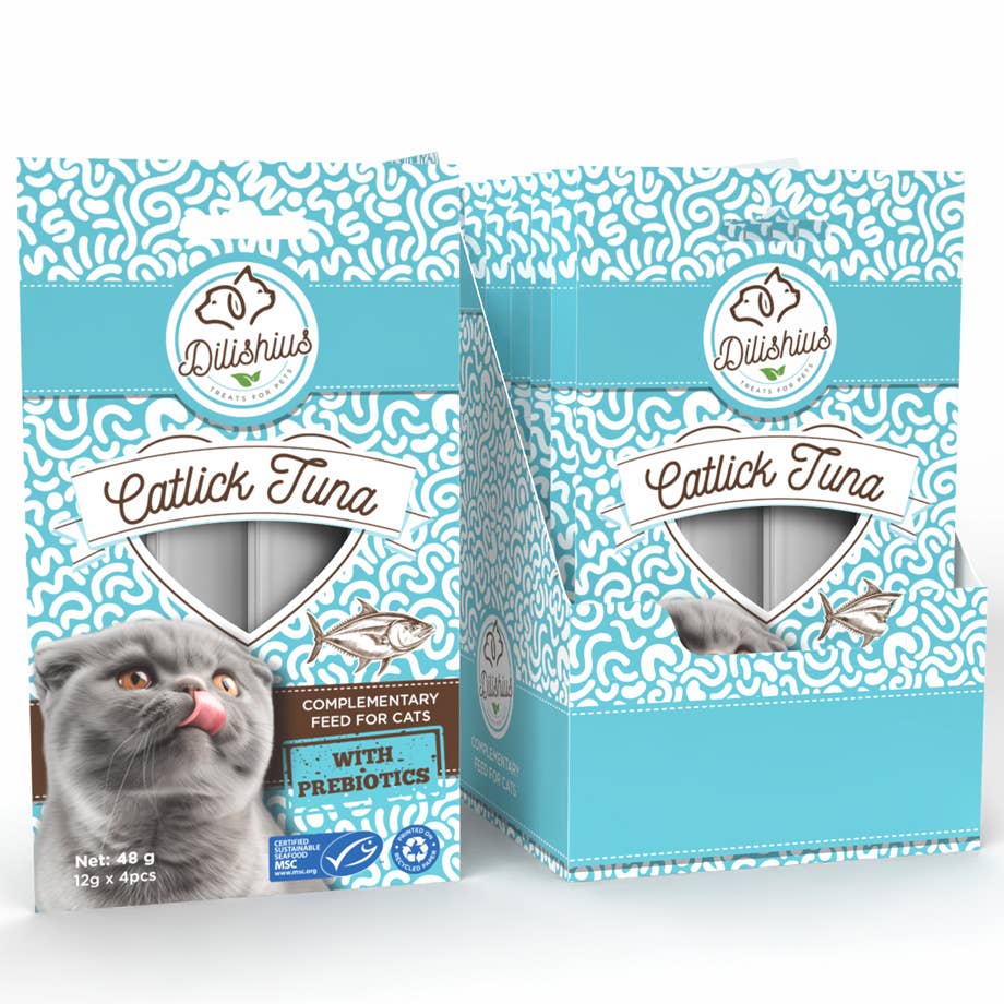 United Pet Brands – wholesale Pet treats – Cat – Lick Stick TUNA 48g Cat Treats with Prebiotics0