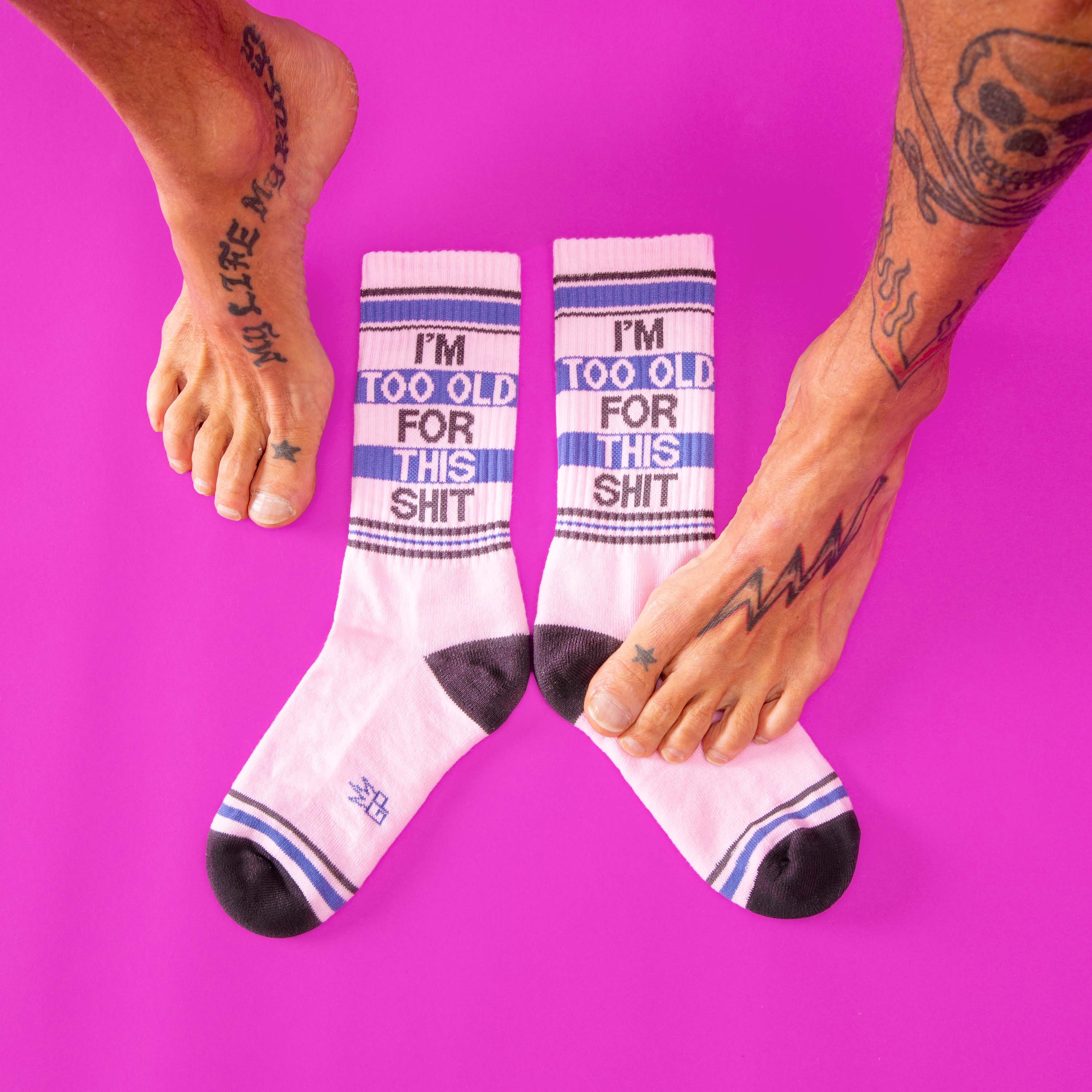 Gumball Poodle - Wholesale Socks - Unisex - I'm Too Old For This Shit Gym Crew Socks6