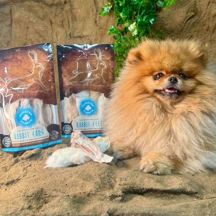 Furever Fierce (formerly Furever Primal) - Wholesale Pet Bone/Rawhide - Dog - Rabbit Ears Bag of 5 Dog/Cat Chew: Natural 1 Ingredient2