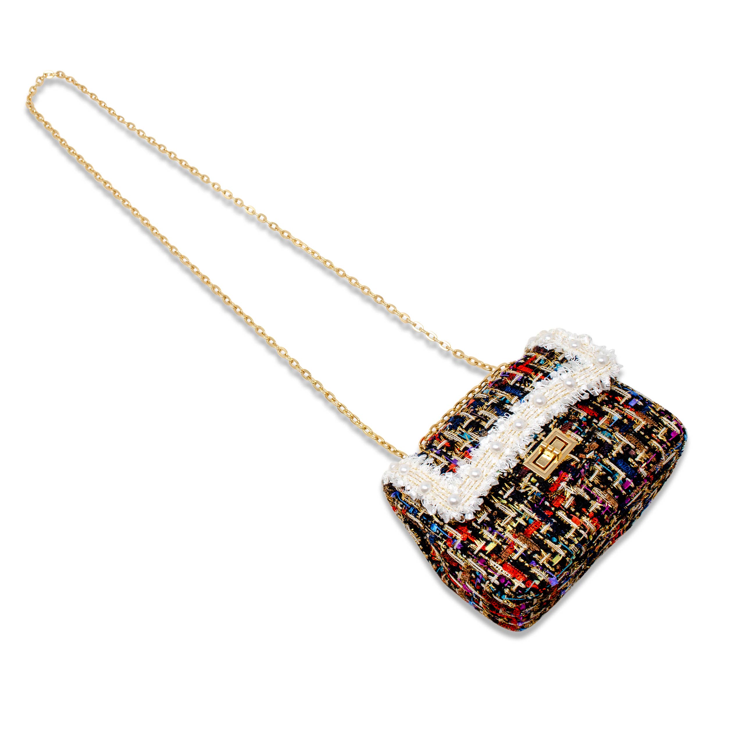 Tiny Treats and ZOMI GEMS - Vendita all'ingrosso Borsa a tracolla - Bambini - Borsa classica in tweed con perle17