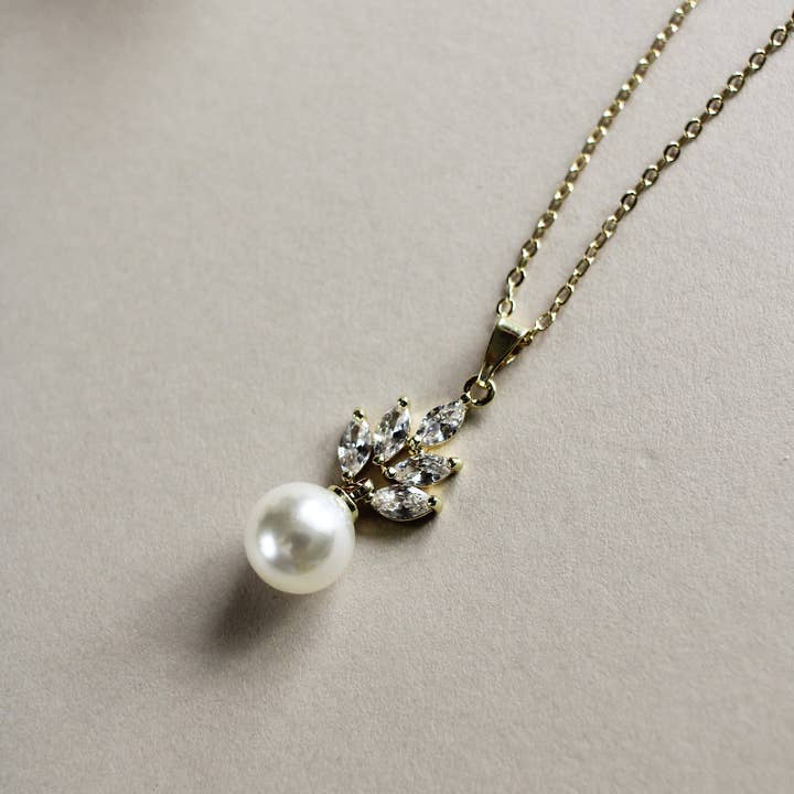 Petite Charlotte Bridal Necklace for wholesale by Copper Lane Gift Co.