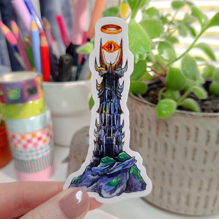Eye of Sauron Sticker | Mordor, LOTR, Tolkien, Middle Earth for wholesale by Emily Peet Illustration