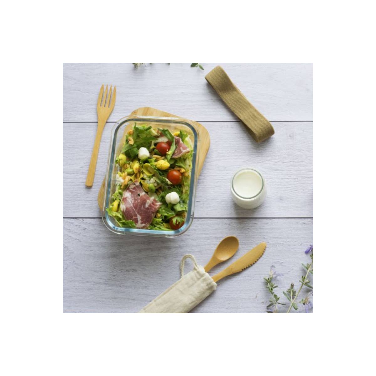 Pebbly International - Wholesale Assorted Cutlery Set - Set of 3 Bamboo Cutlery