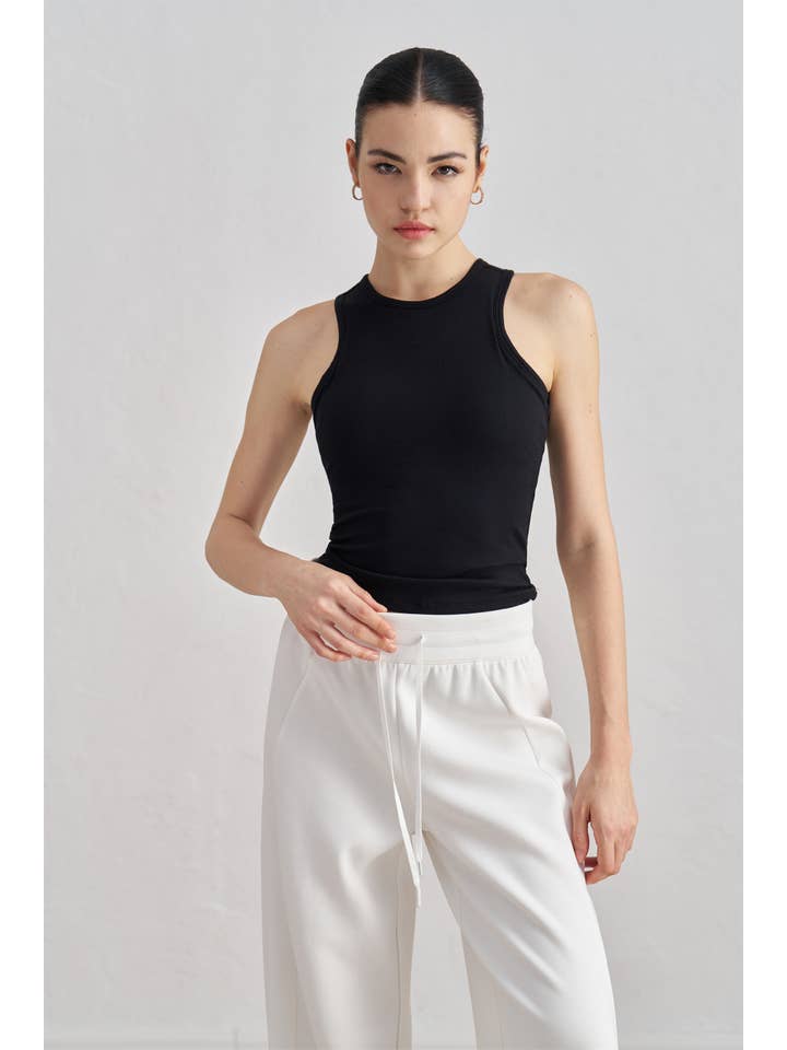 91thelabel - Wholesale Athletic Top - Women's - Madeline Ribbed Racer Back Active Top