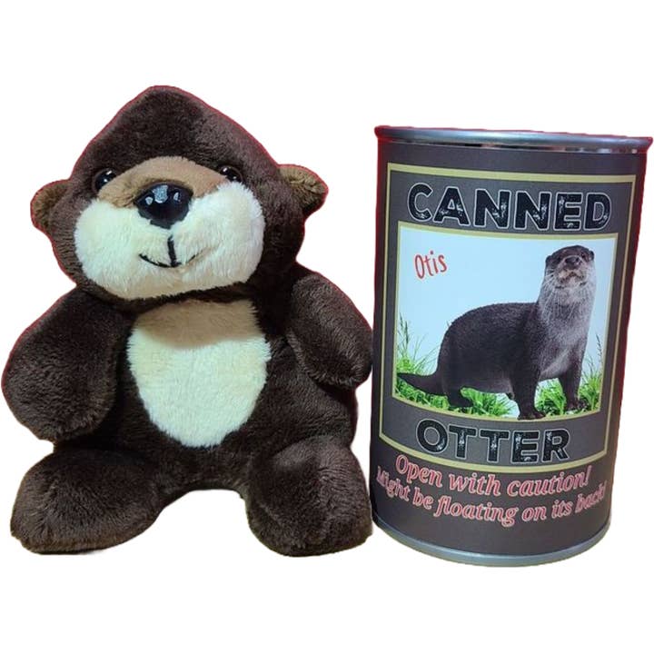 Canned Gifts - Wholesale Stuffed/Plush Toy - Kids & Baby - Otis the Canned Otter Stuffed Animal Plush w/Funny Jokes