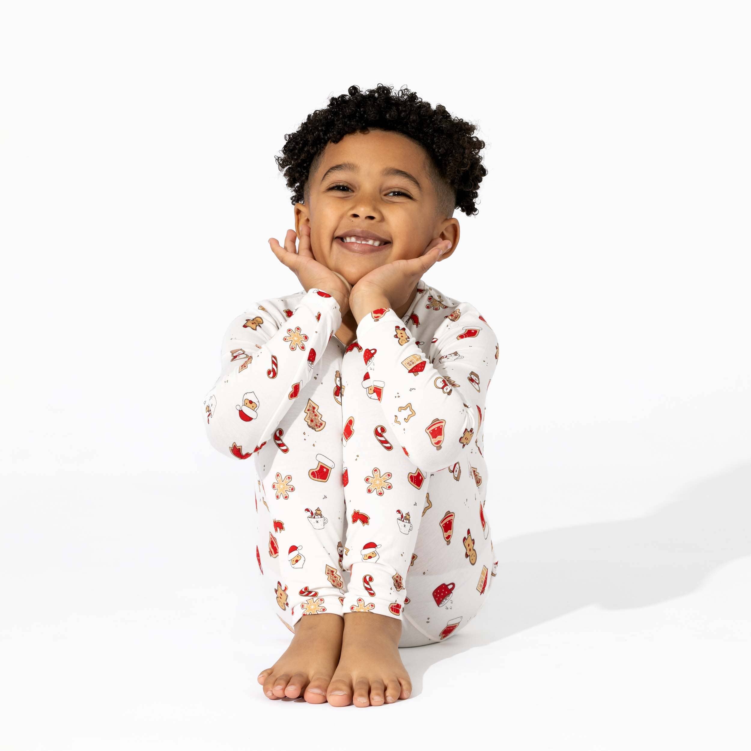 Bellabu Bear - Wholesale Sleepwear Set - Kids - Christmas Sugar Cookies Bamboo Kids Pajamas Two-Piece Set2