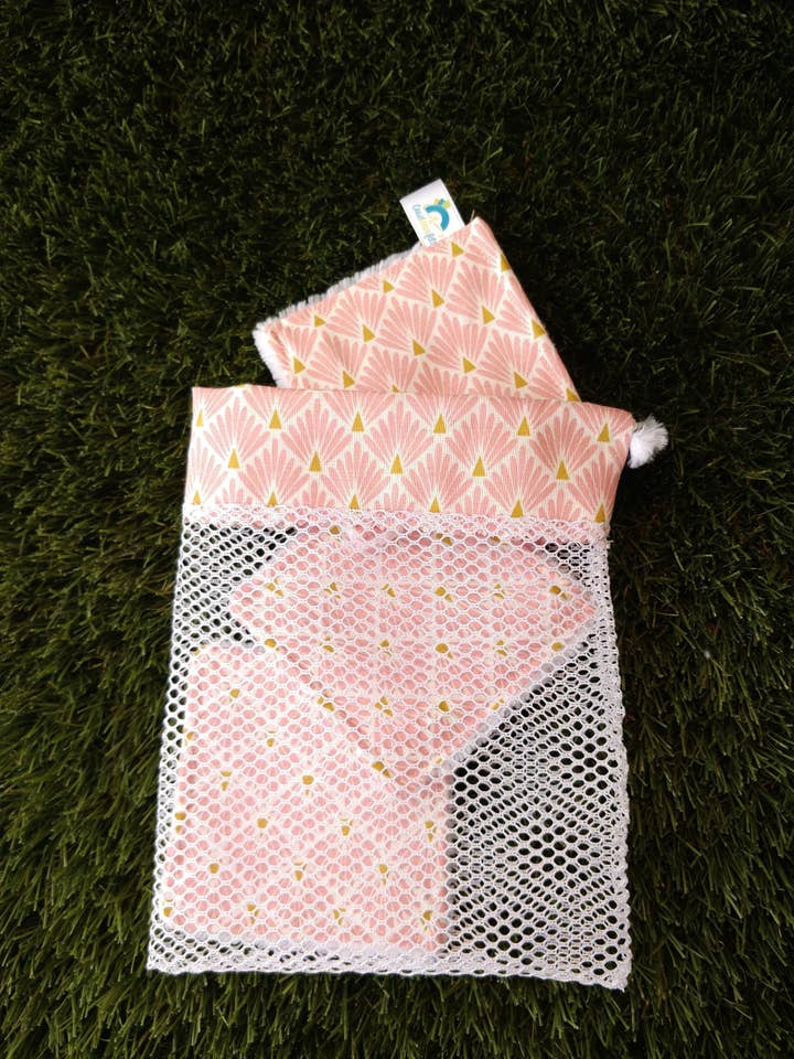 Pink Scales Kulturbeutel für den Großhandel von Coud deux fils