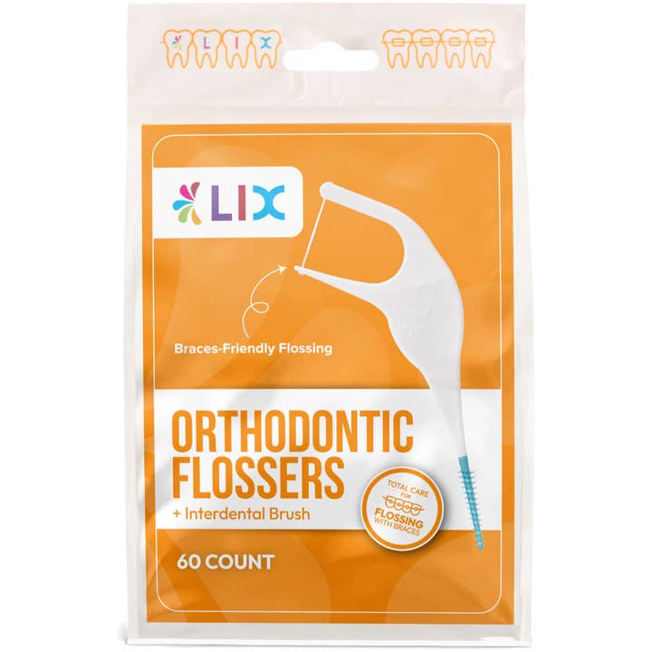 LIX Ortodontisk Tandtråd med Interdentalborste 60 per Påse - Fall av 12 för wholesale av Everest oral Care