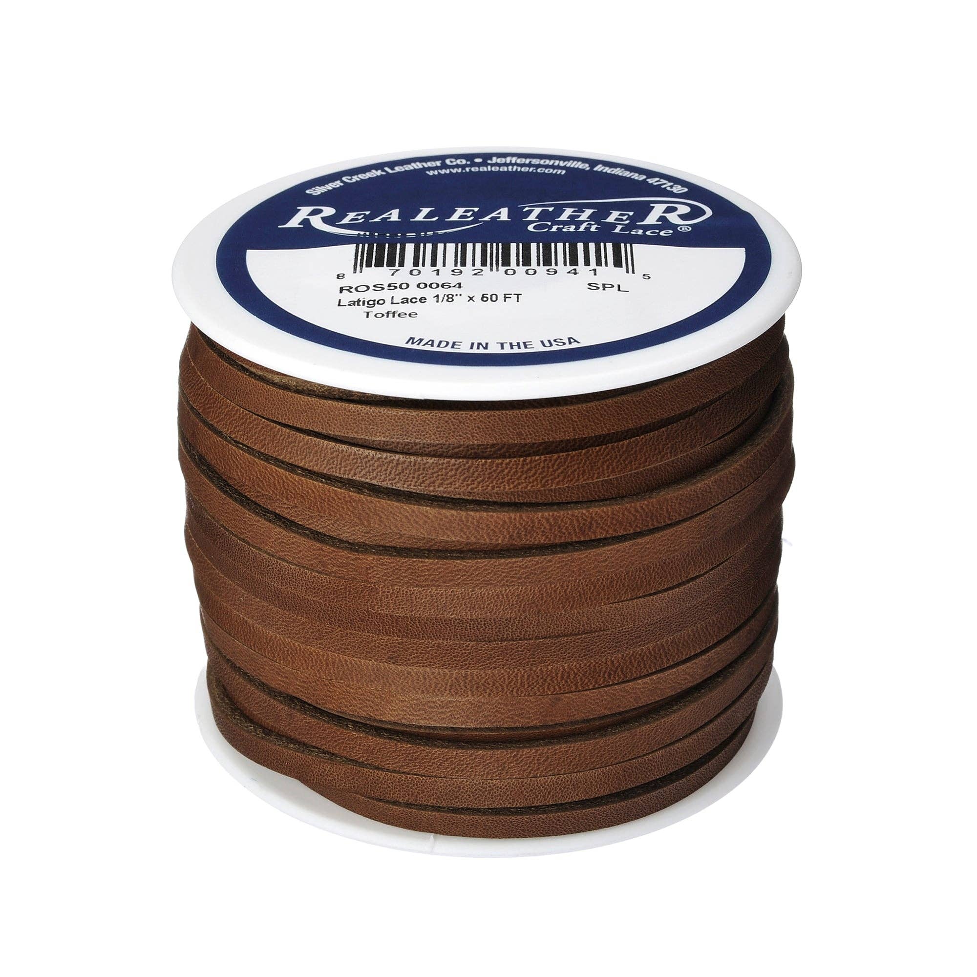 Realeather - Wholesale Knutselbenodigdheden - Latigo Kant Spoel, 1/8" x 50 ft