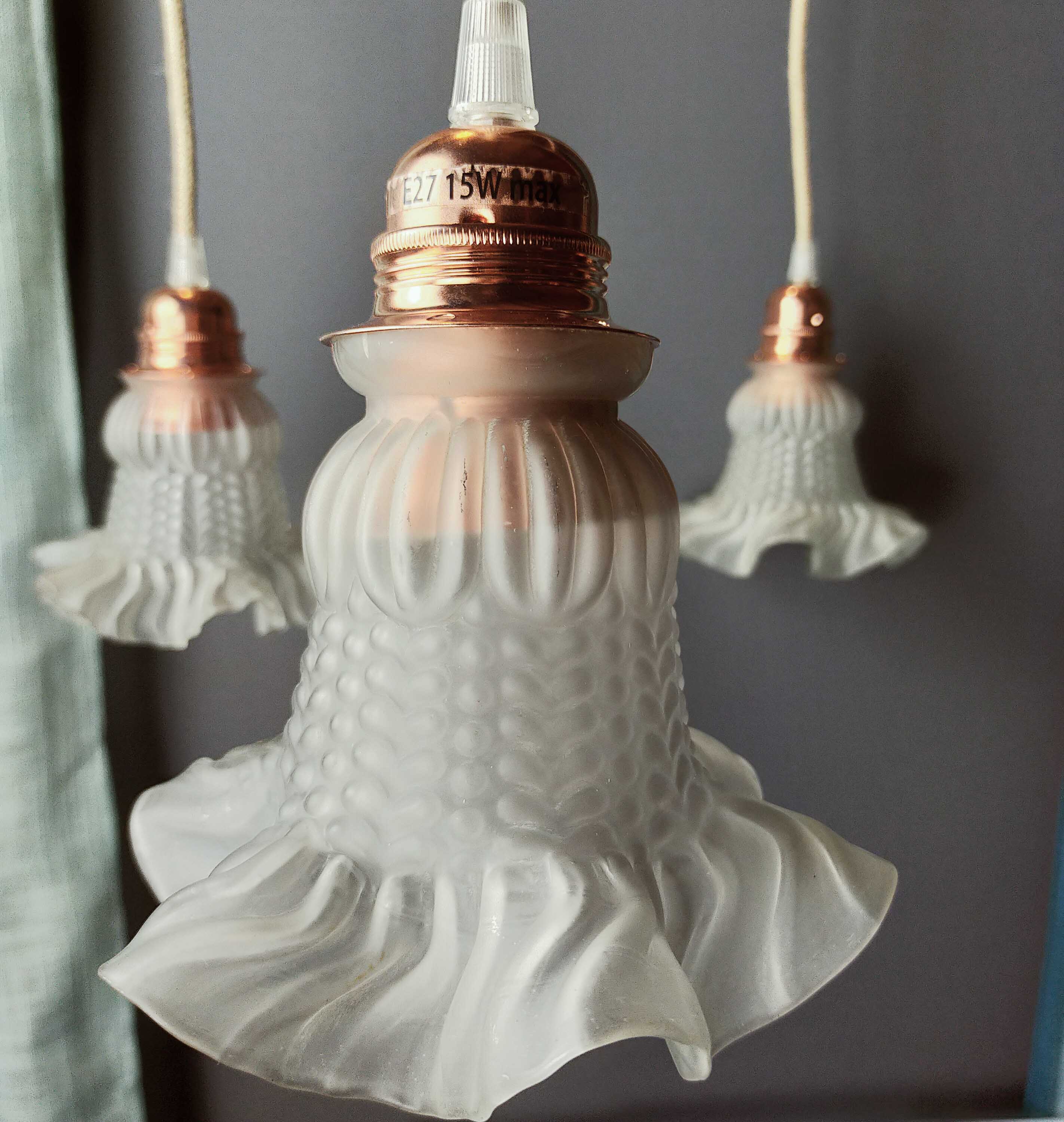 Le Siècle des Lumières - Vendita all'ingrosso Lampadario/lampada a sospensione - Lampada a sospensione Tulipano in vetro con 4 punti luce