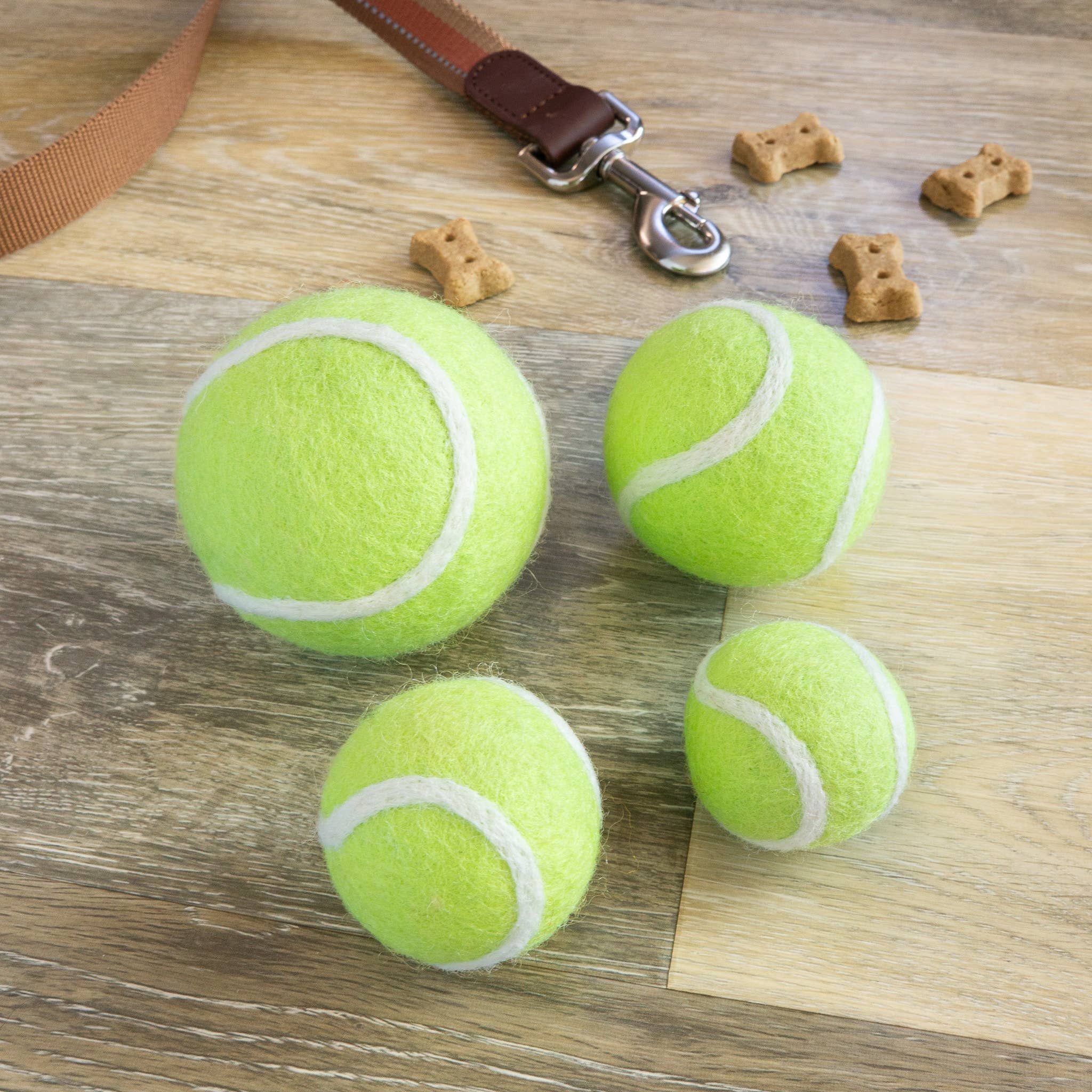 Friendsheep - Wholesale Pet Fetch Ball - Dog - Pet Toy Tennis Wool Ball - Set of 2 - Dog Cat - GREEN9