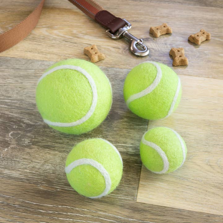 Friendsheep - Wholesale Pet Fetch Ball - Dog - Pet Toy Tennis Wool Ball - Set of 2 - Dog Cat - GREEN9