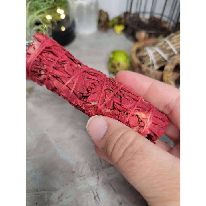 My Magic Place Shop - Wholesale Smudge Stick - White Sage & Dragons Blood Smudge Stick - 4"1
