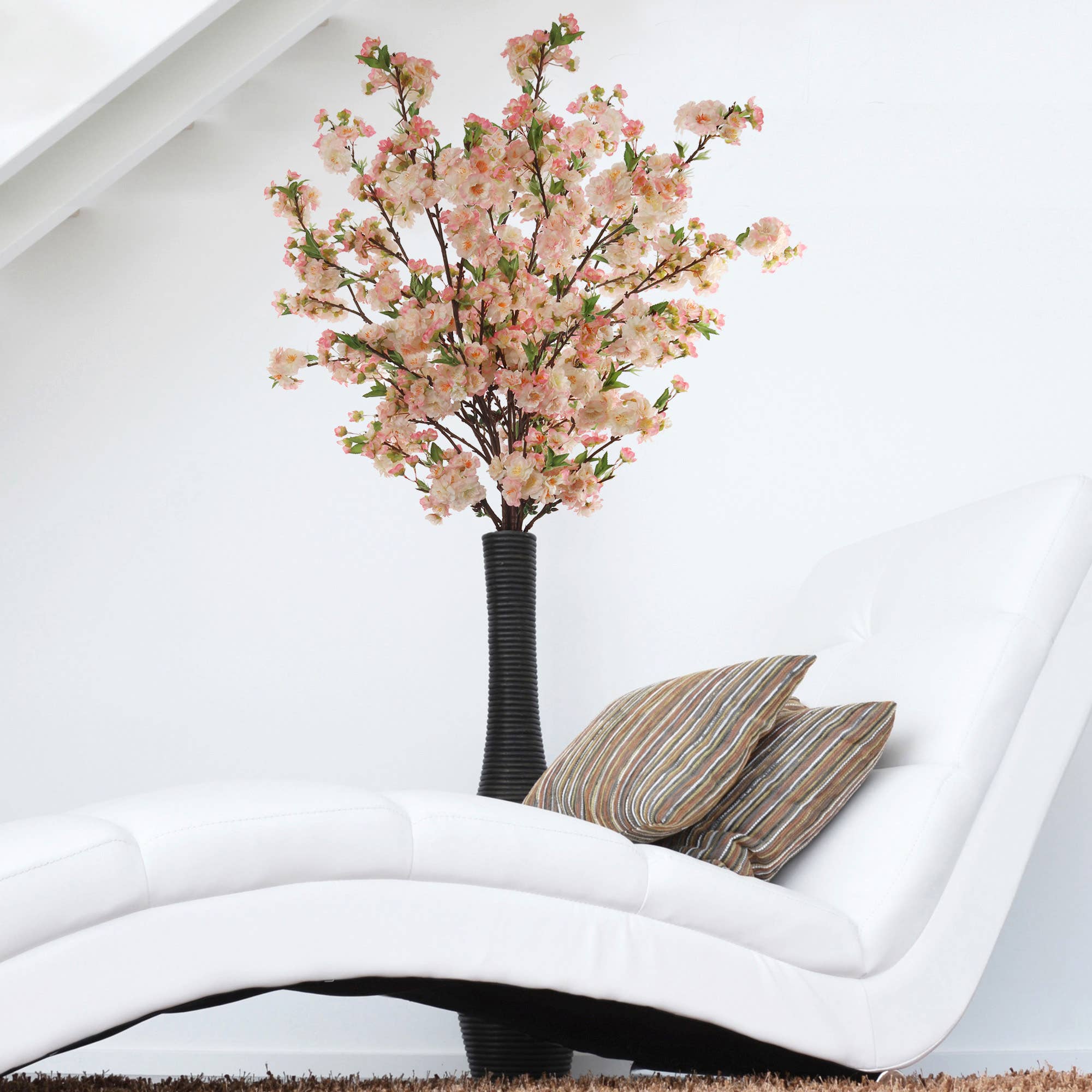 Larksilk – wholesale Konstgjorda blommor – Konstgjord 45 ”Rosa Silk Cherry Blossom Spray Inomhusdekor5