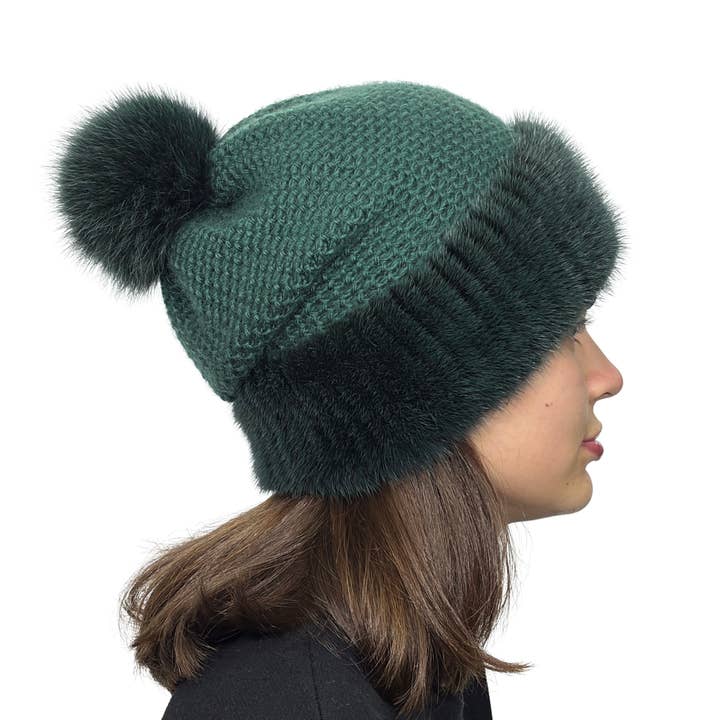 Kvinders minkpels hat vinterpels hat ægte pels rævehuer kasketter for engroshandel hos FurStyleUa