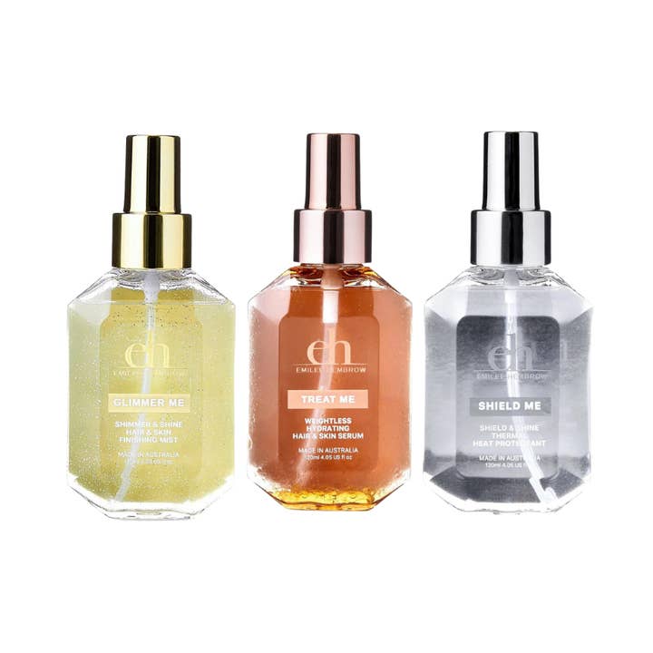 Shield, Glimmer & Treat Me Trio for wholesale by Silk oil of Morocco