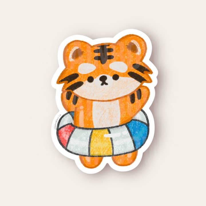 J’s Rainbows - Wholesale Sticker - Mochi The Tiger, Donut - Vinyl Die Cut Sticker1