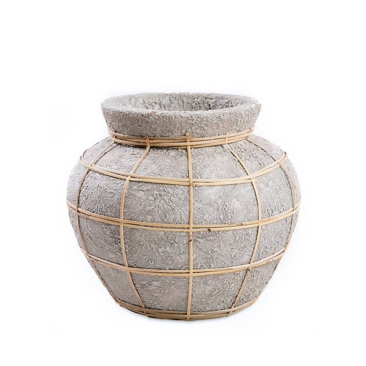 The Belly Vase - Concrete Natural - M for wholesale by Bazar Bizar Living