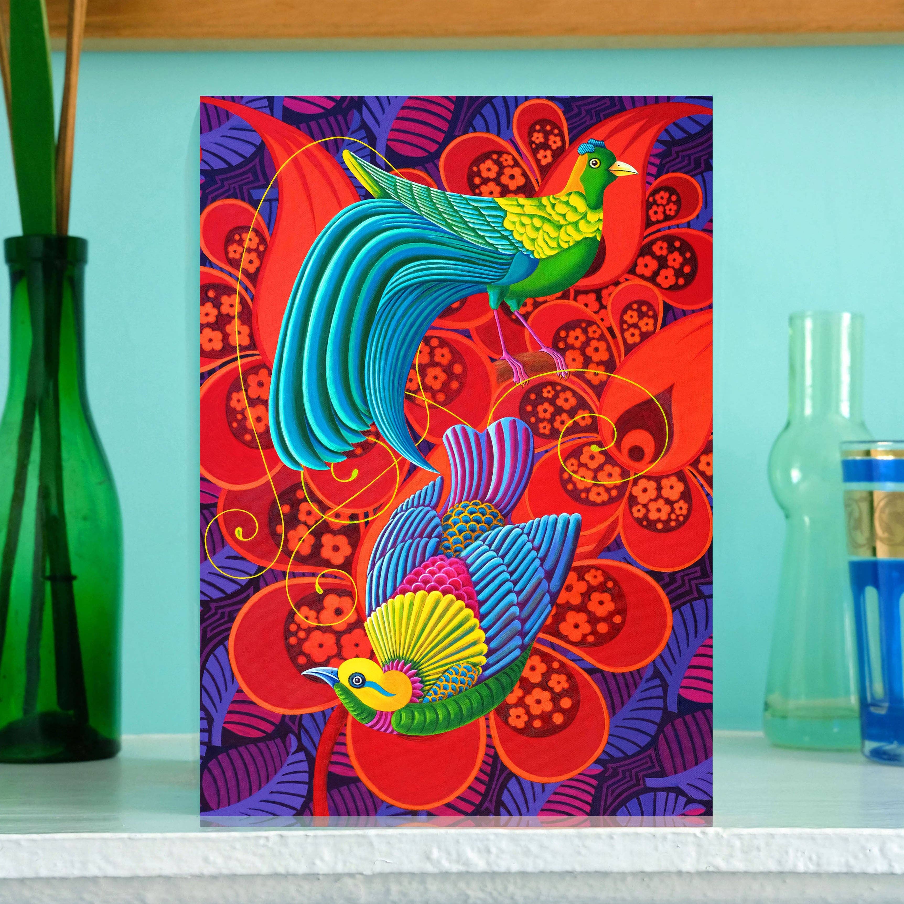 Tattersfield Designs – Engroshandel Hverdagshilsen kort – „Paradisfugle“ -kort1