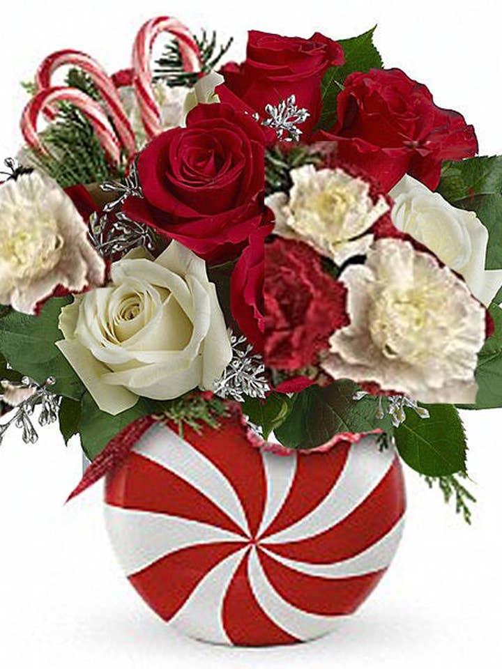 Peppermint Christmas Soap Flower Bouquet for wholesale by Naturally Gifted