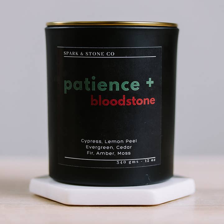 Pazienza + Candela di Pietra di Sangue per la vendita all'ingrosso da parte di Spark & Stone Co