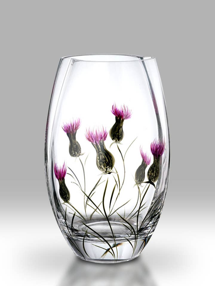 Distel - 20 cm runde Vase für den Großhandel von Nobile Glassware Ltd.