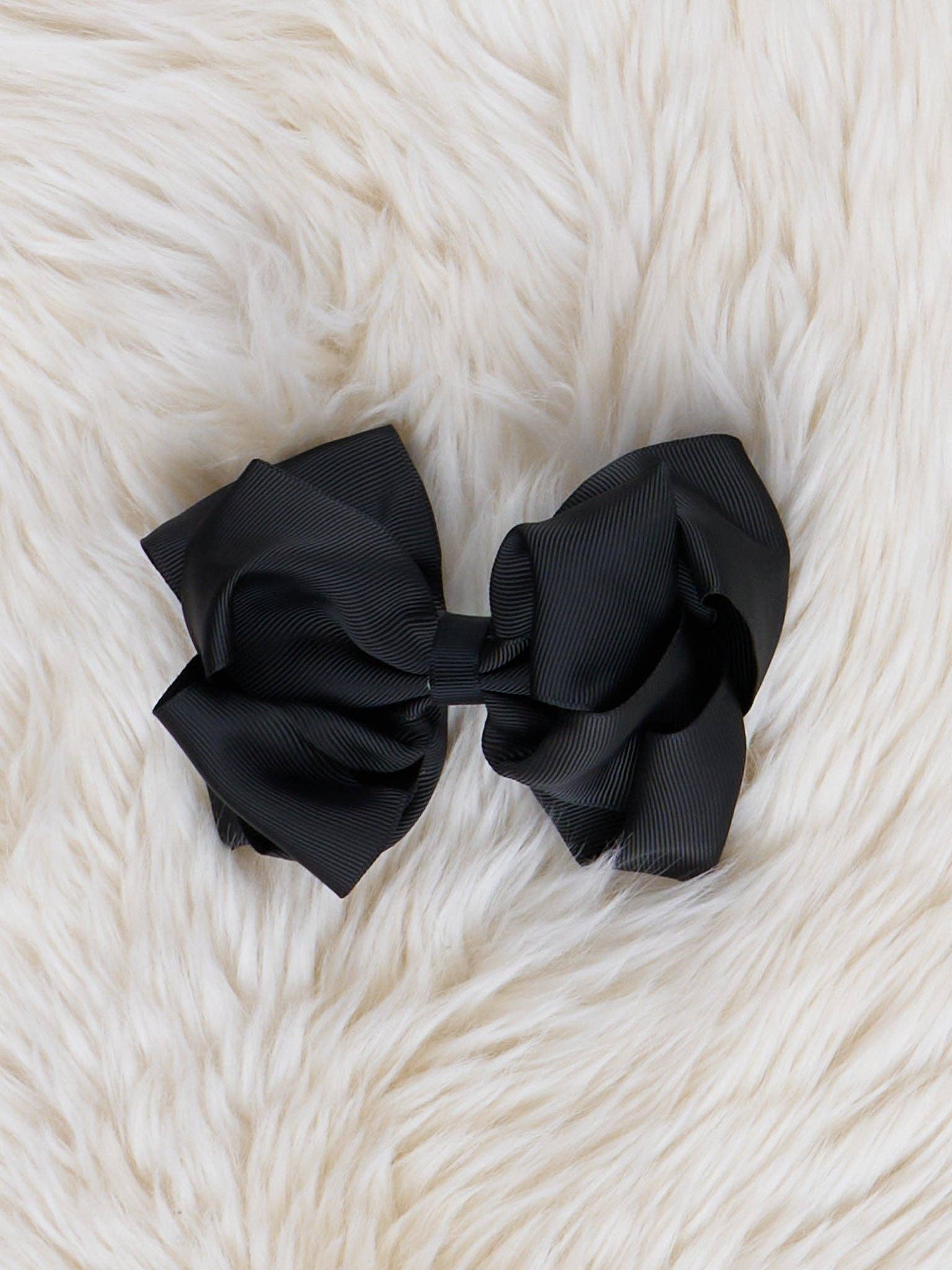 Marie Nicole Clothing - Wholesale Hair Bow - Kids - Double Layer Bow 5 Inch - 70 Colors Available5