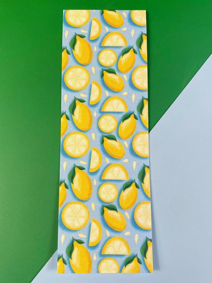 Marcador de livros laminado com padrão de limão por atacado de Made Line Designs