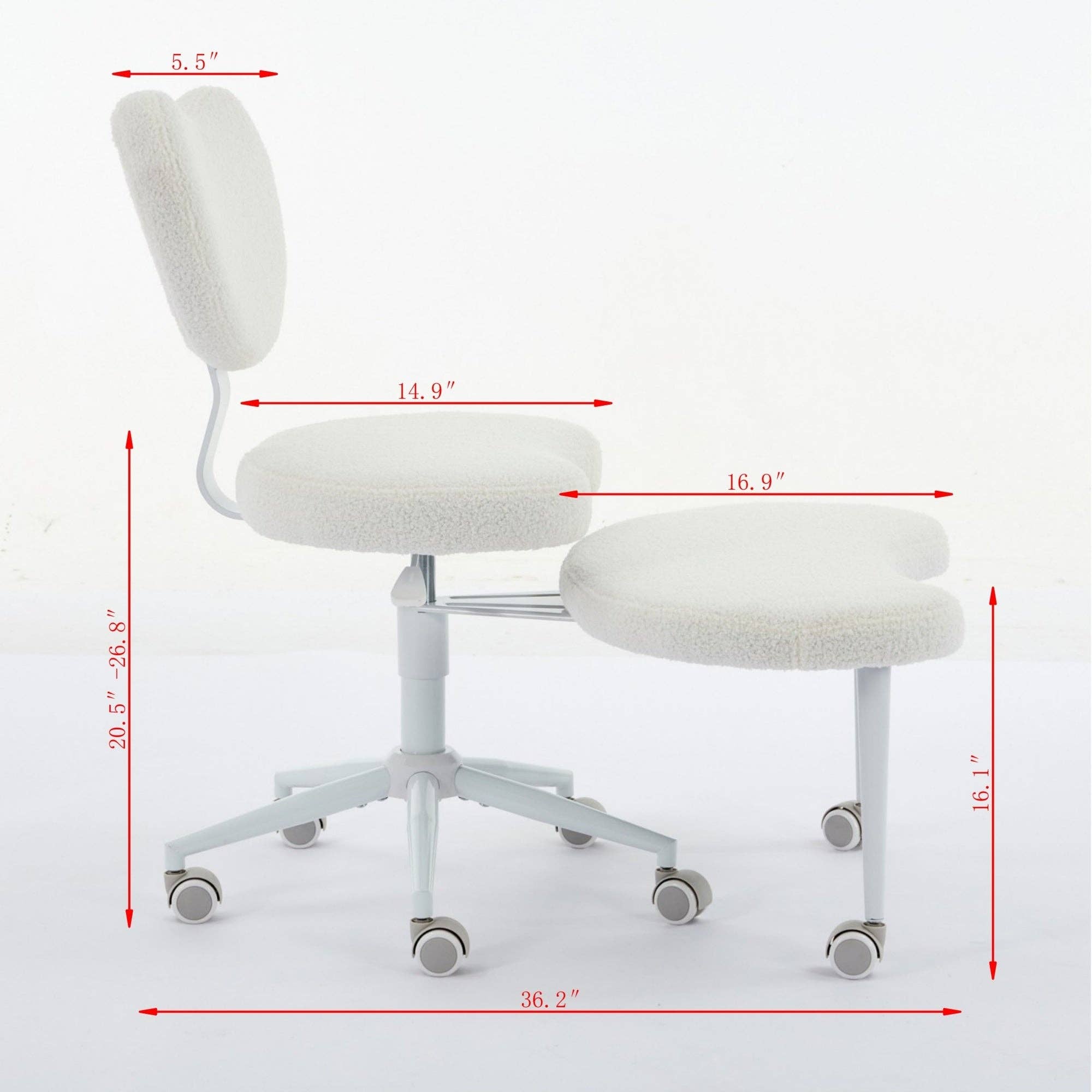 39F Inc. - Wholesale Chair - Meditation Chair Plus with Wheels, Cross Legged Chair, Ivory10