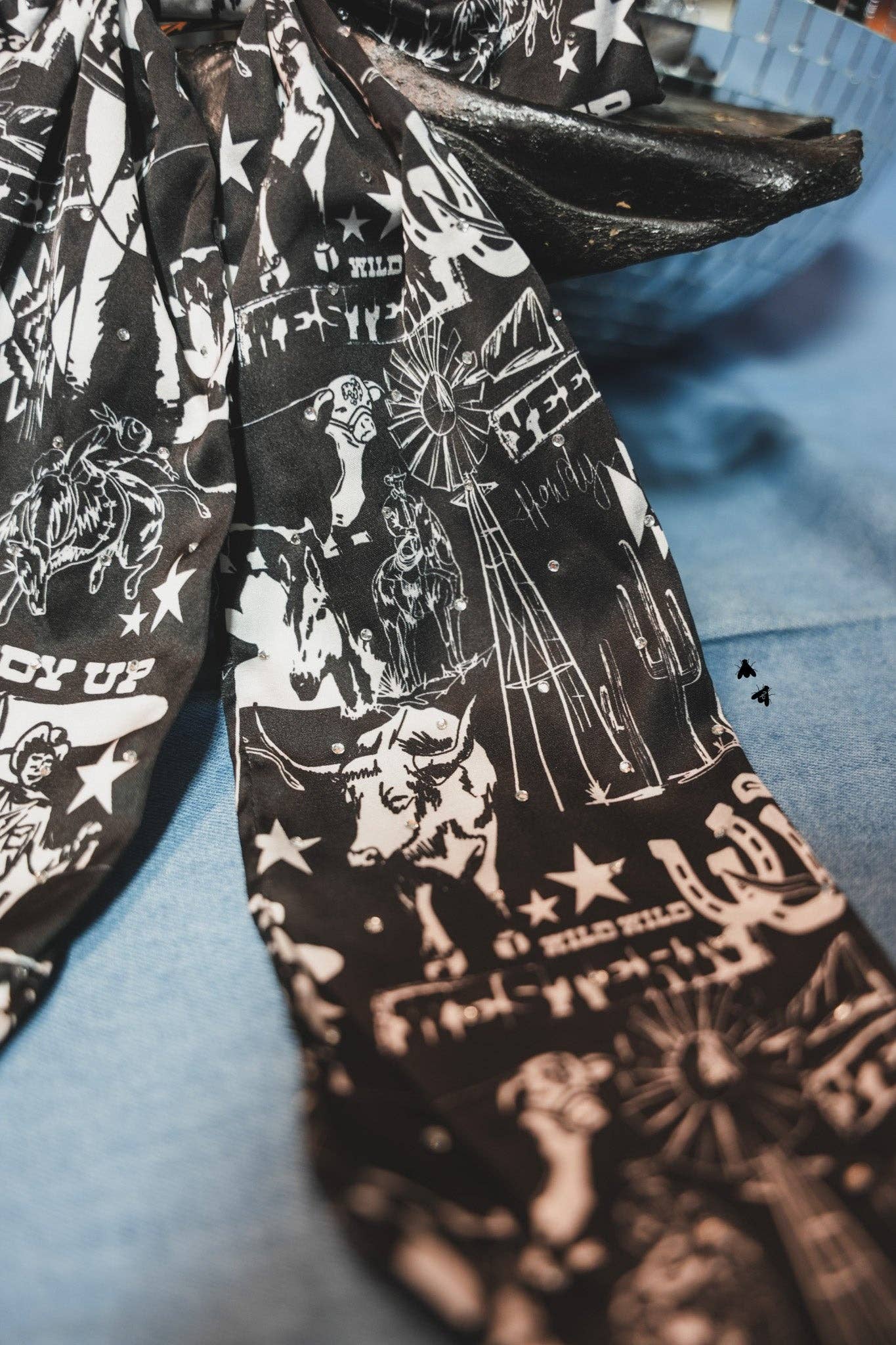 2 Fly Co - Wholesale Screen Printed T-Shirt - Women's - WESTERN PREP BOW *TEJAS THINGS11