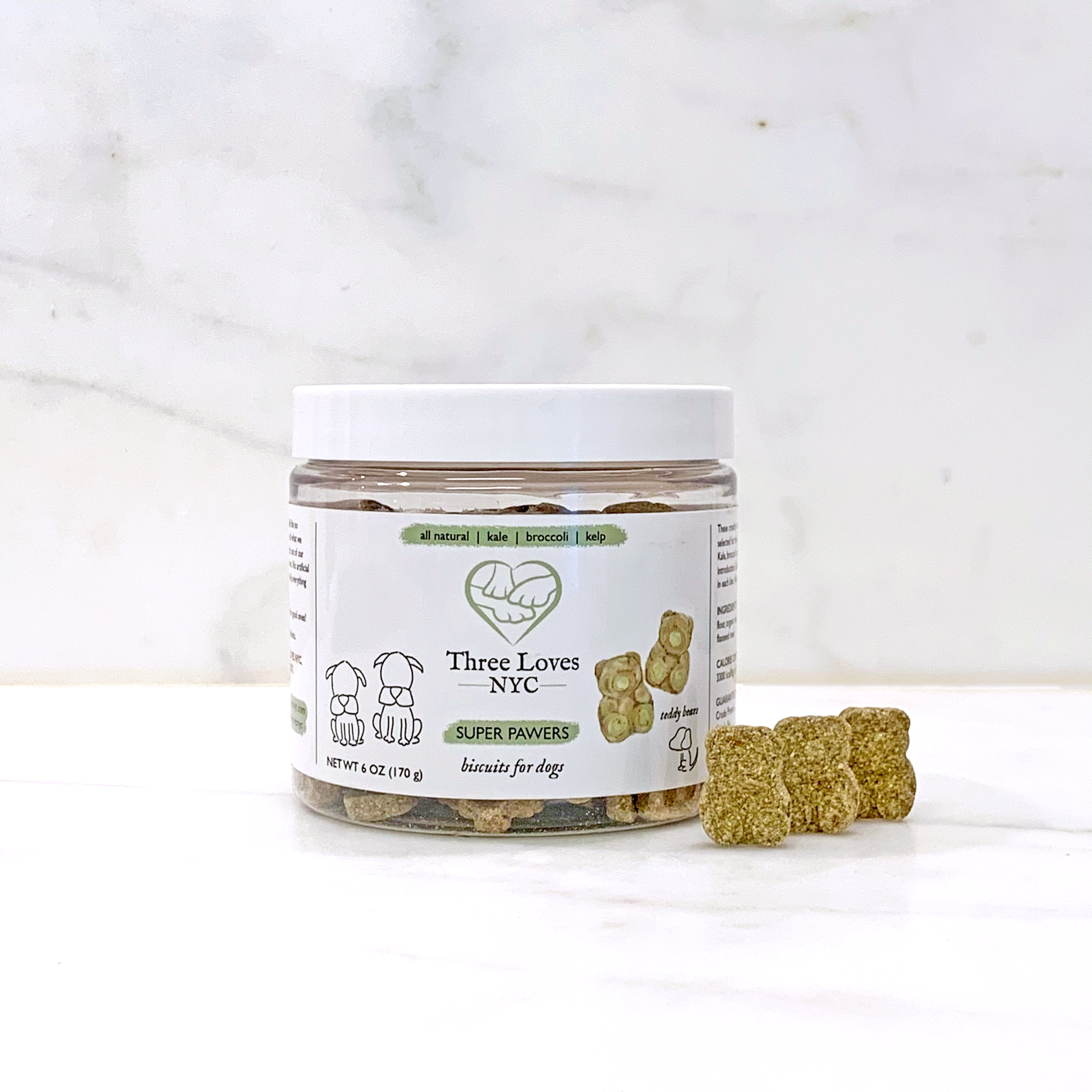 Three Loves NYC – Großhandel Leckerlis – Hund – Super Pawers - Teddybären - 6 oz0