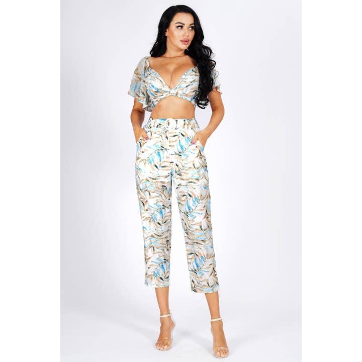 Top And Capri Pants Set for wholesale by Chicways