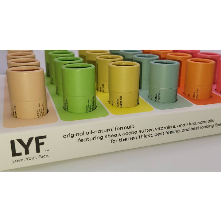 LYF BRANDS - Wholesale Lip Balm - LYF Balm - Lux Natural Lip Balm - 24-units (colors stand)5