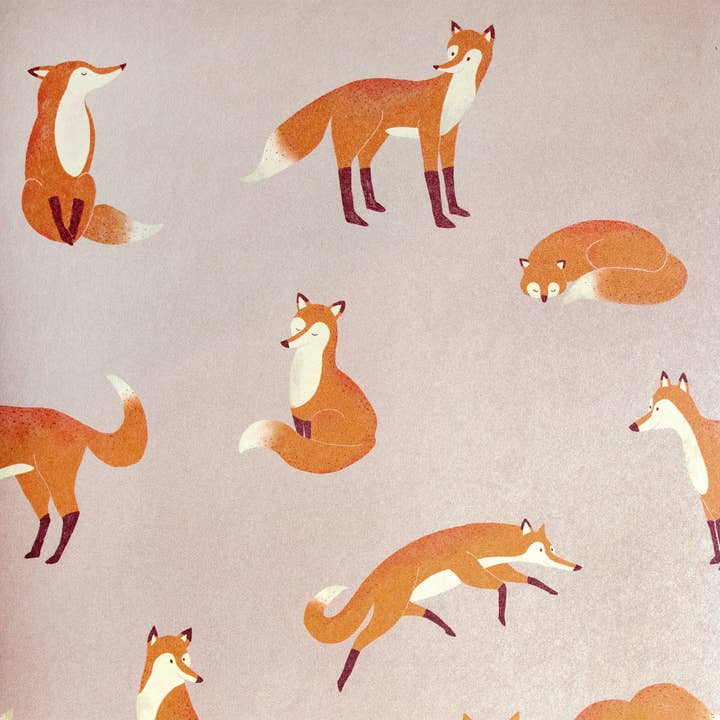 Galerie Wallcoverings - Wholesale Wallpaper - Great Kids Collection Smooth Glitter Friendly Foxes10