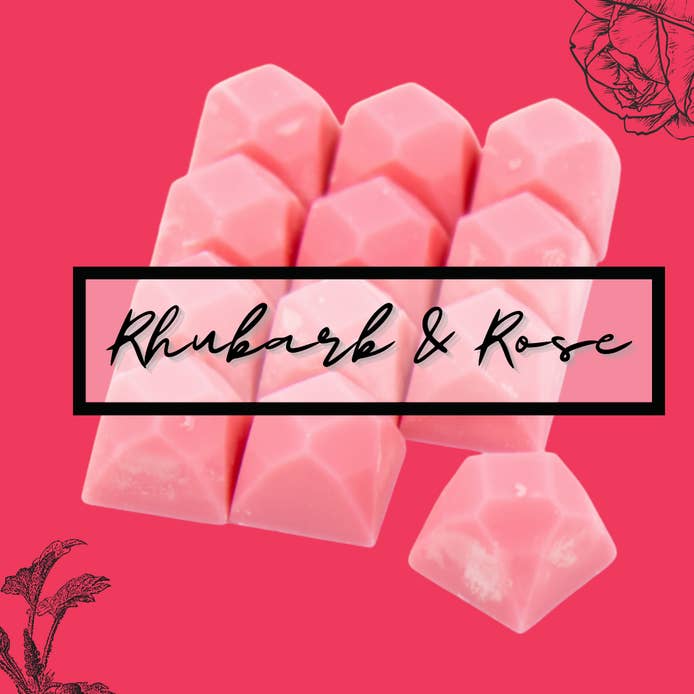 Rhubarb & Rose 60g Gemstone Soy Wax Melt Pack for wholesale by Callan Candles