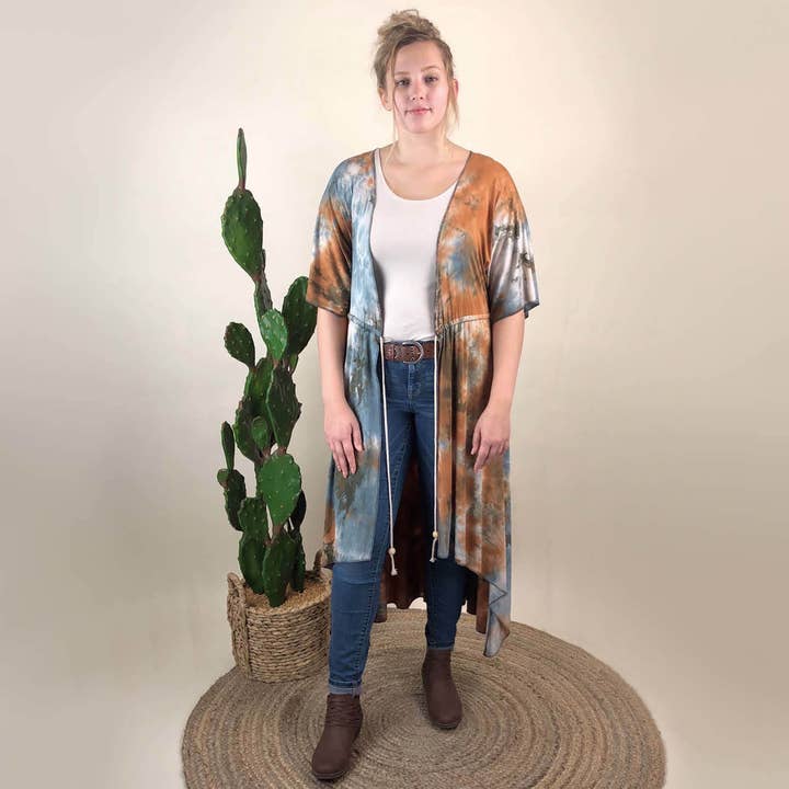 Cholla Nora Kimono Alto Bajo para venta al por mayor de ReLoved by Honey and Me featuring Simply Saguaro